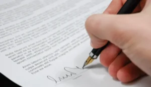 signature of documents