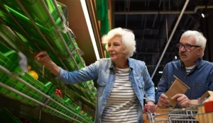seniors grocery shopping