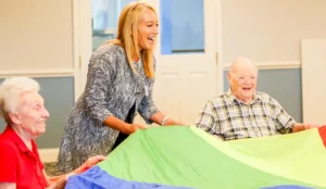 seniors having fun smiling