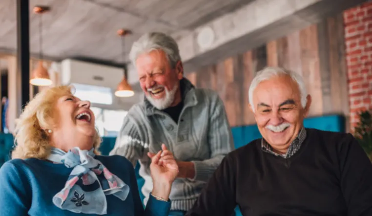 seniors laughing with each other