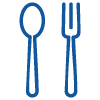 Eat icon with fork and spoon
