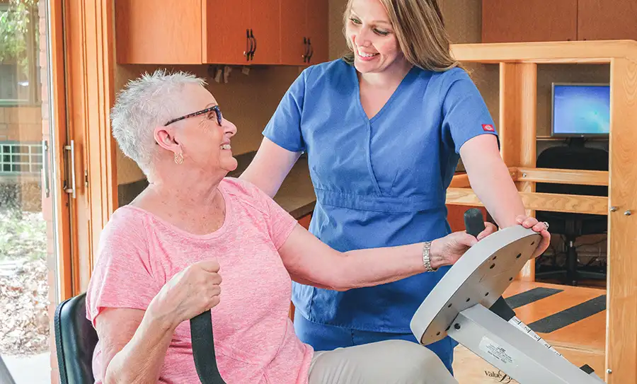 physical therapy with nurse