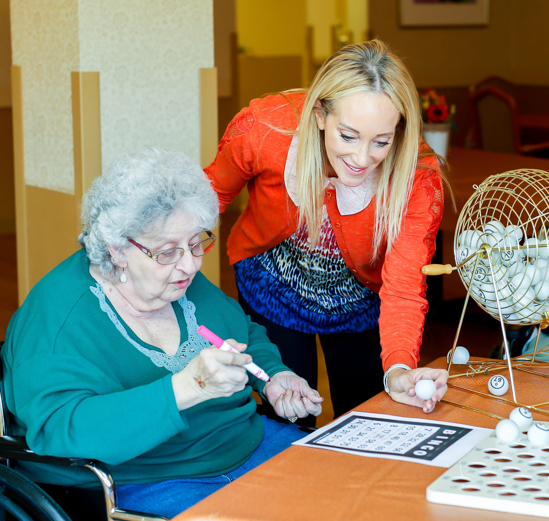 Belle Fountain resident doing bingo