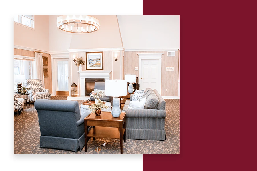 Living room at senior living community